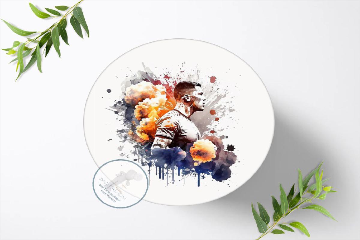 Fußball Tortenaufleger , Ø 20cm, 1306z